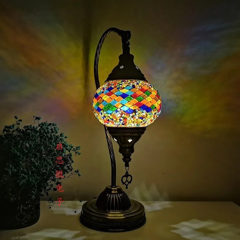 LumièreArt - Lampe de Table en Mosaïque Turque avec Design Art Déco - Rynova