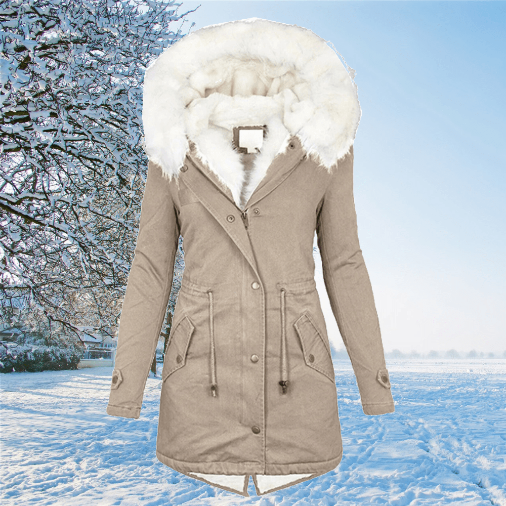 LuxeFemme - Manteau d'hiver élégant pour femmes avec fourrure intérieure - Rynova