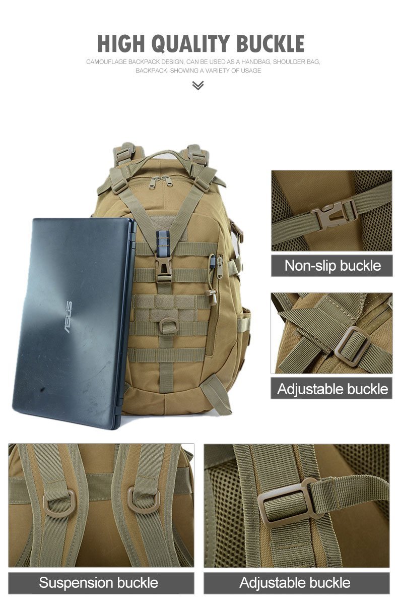 Sac à Dos Tactique Extérieur Militaire - Résistant Aventure - Rynova