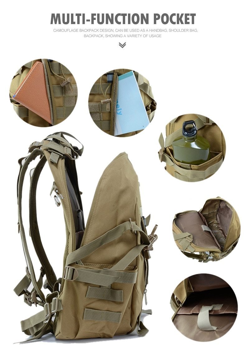 Sac à Dos Tactique Extérieur Militaire - Résistant Aventure - Rynova