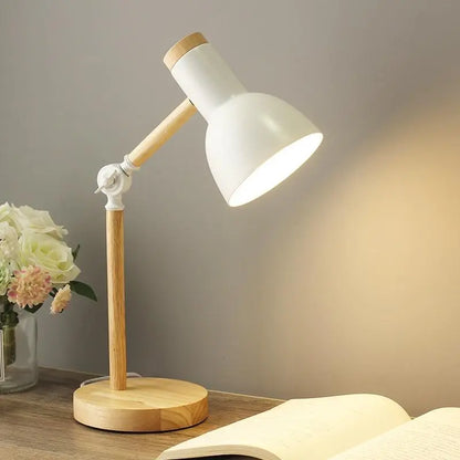 NordicGlow - Lampe de Bureau en Bois Style Scandinave - Rynova