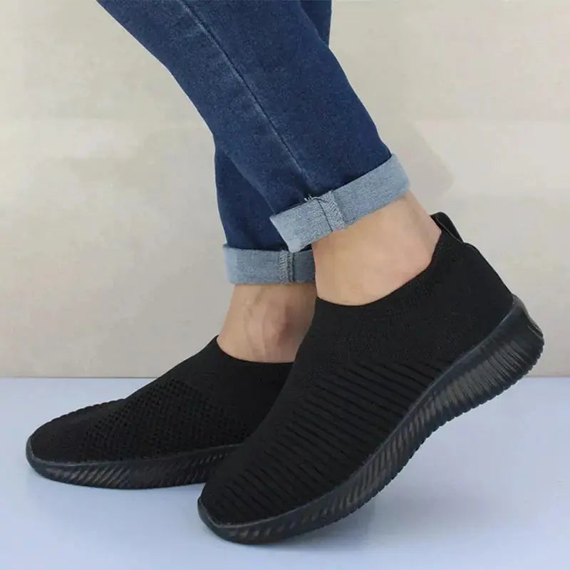 ÉléganceConfort - Chaussures Plates Tricotées pour Femmes - Rynova