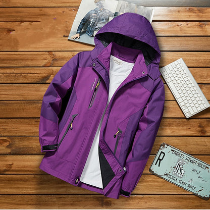 Aventure Élite - Veste de randonnée imperméable violette pour tous temps - Rynova