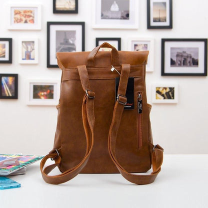 Voyageur Vintage - Sac à Dos en Cuir Synthétique - Rynova