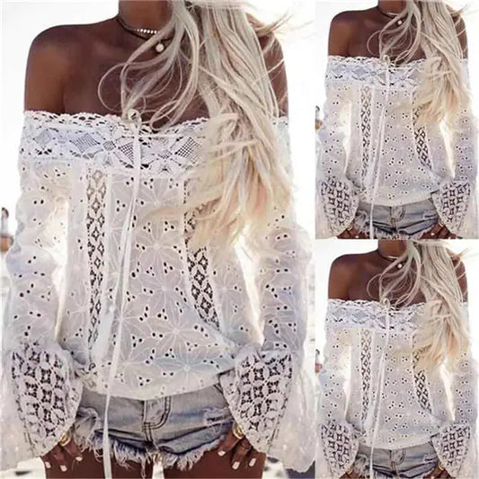 Blouses en Dentelle d'Été - Chemise Éléguante à Col Roulé - Rynova